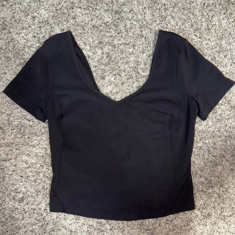 Lululemon Align T-Shirt Black Size 6 - Picture 3 of 5